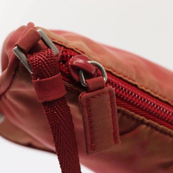 PRADA Accessory Pouch Nylon Red Auth 83667 - Picture 11 of 15